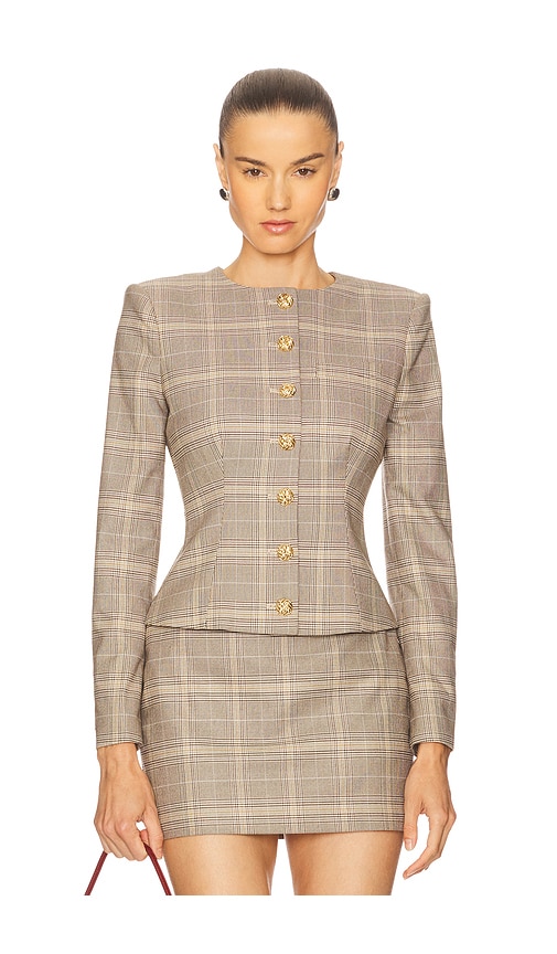 Generation Love Sirus Plaid Jacket In Brown