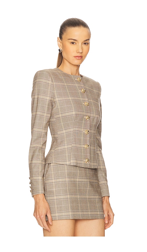 Generation Love Sirus Plaid Jacket In Brown