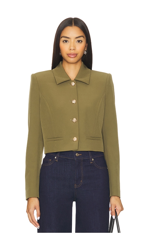 Generation Love Oliver Crepe Jacket In Green