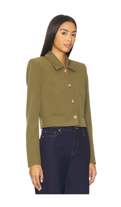 Generation Love Oliver Crepe Jacket In Green