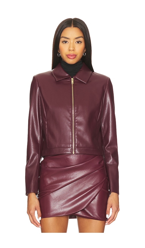 Generation Love Lola Faux Leather Jacket In Burgundy