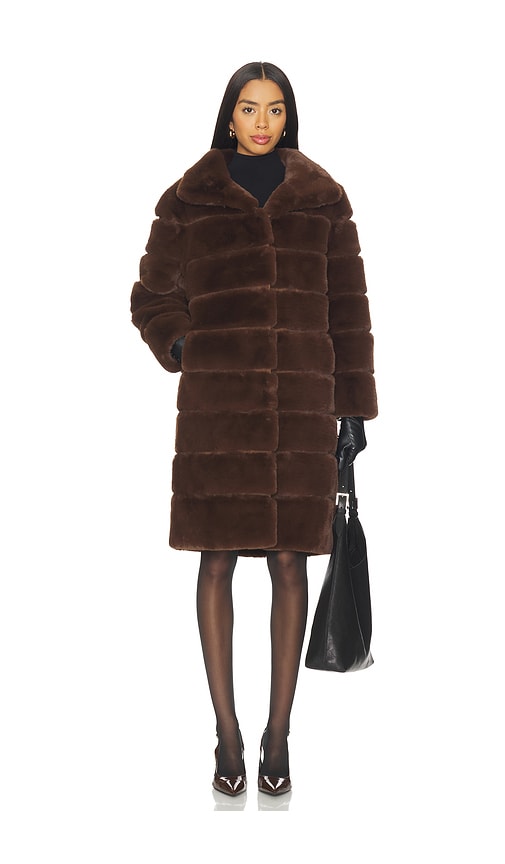Generation Love Christie Faux Fur Coat In Brown