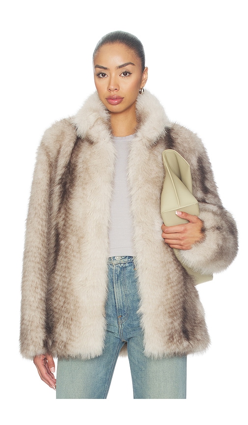 Generation Love Genesis Faux Fur Jacket In Neutral
