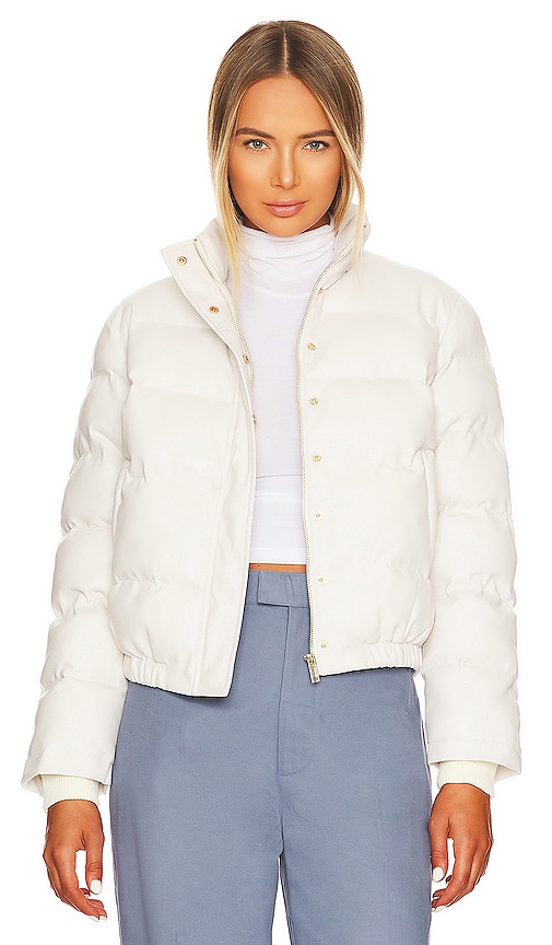 Generation Love West Faux Leather Puffer in Buttercream | REVOLVE