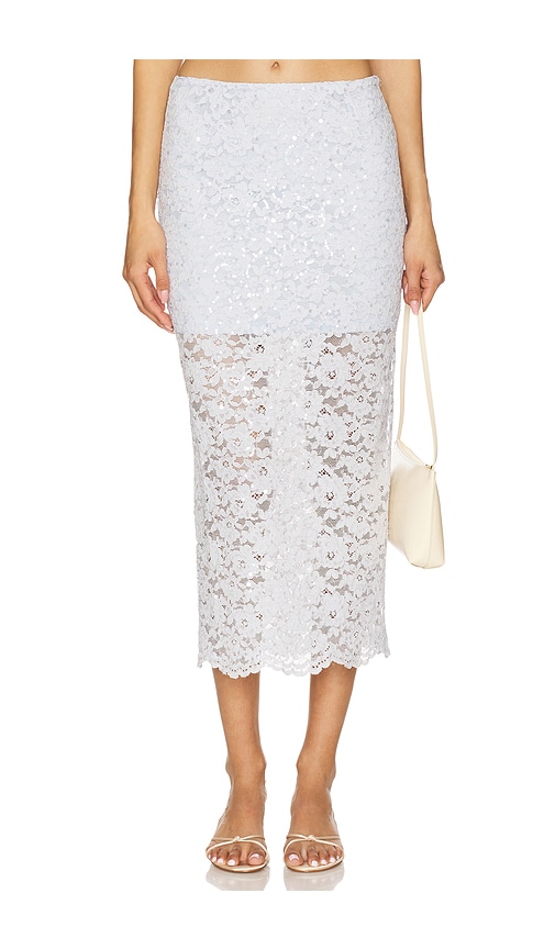 Generation Love Rave Sequin Lace Skirt In Opal