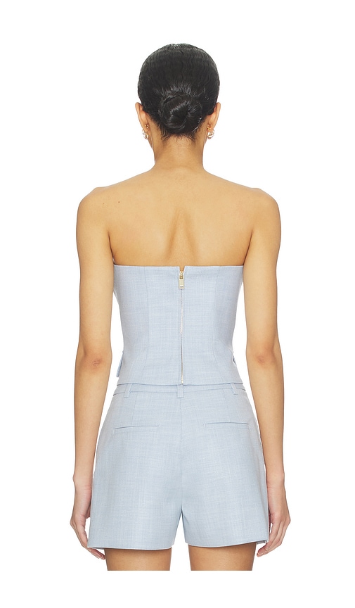  Generation Love Ellery Chambray Suiting Bustier En Color Bebe Azul Talla L  (también En M, S, Xl, Xs). 
