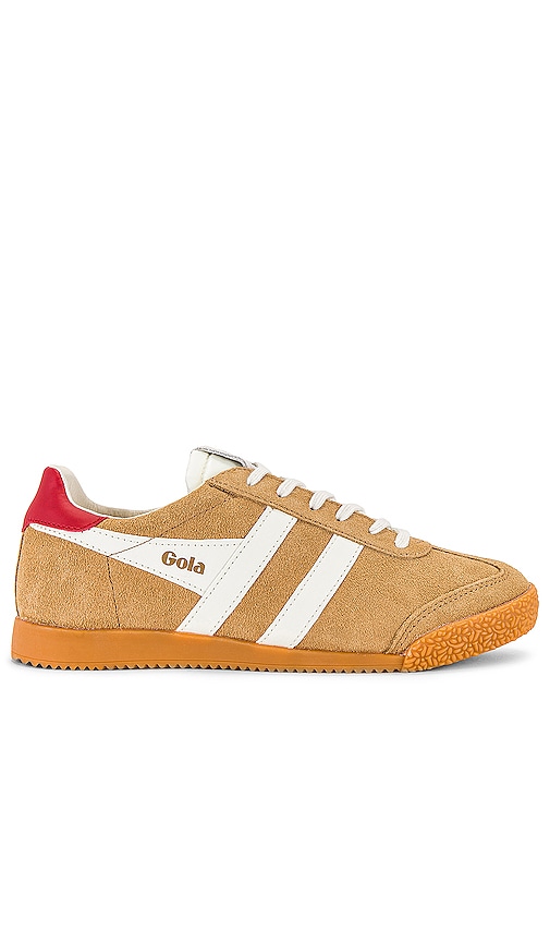 Gola Elan Sneaker In Caramel/off White/deep Red, Women's At Urban Outfitters