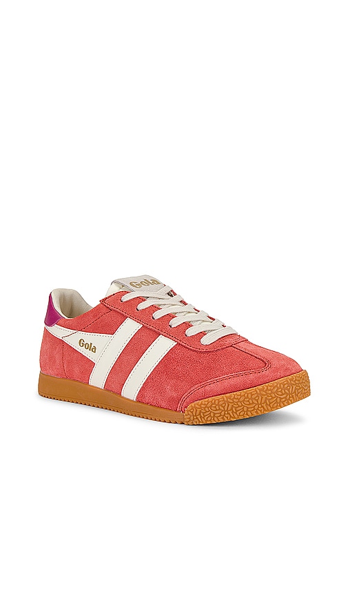 Shop Gola Elan Sneaker In Coral  Off White  & Fuchsia