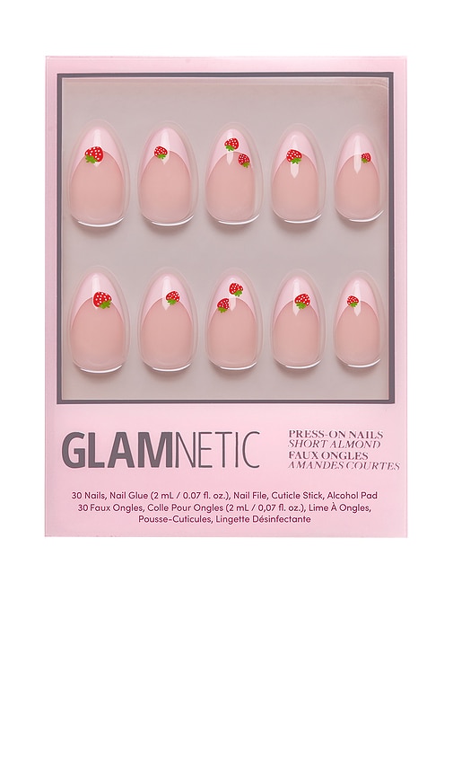 Glamnetic Strawberry Bits Press-On Nails in Pink.