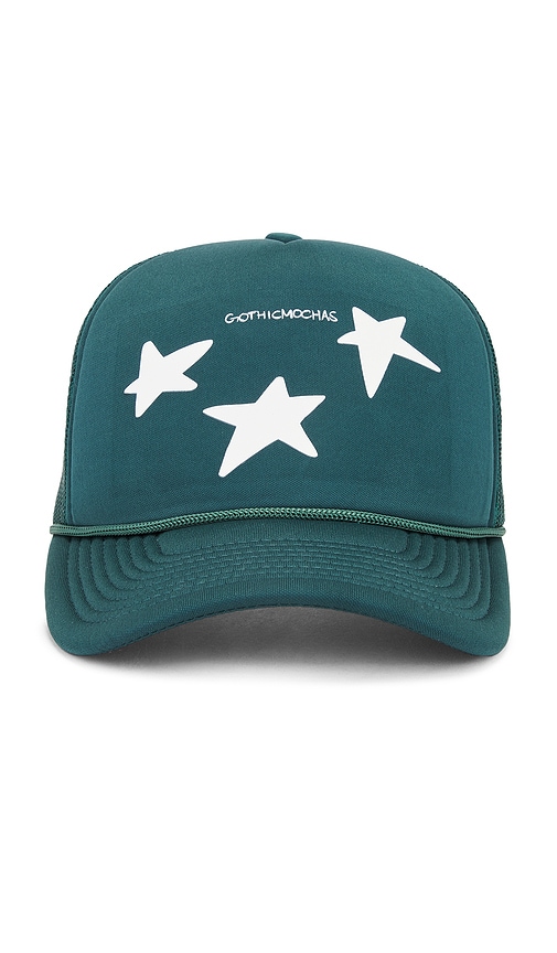 Gothicmochas Star Power Trucker Hat in Green