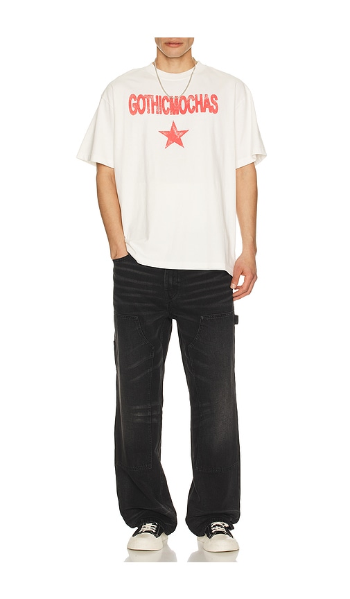  Gothicmochas T-shirt Rockstar In Cream. Größe S. Also In M, L. 