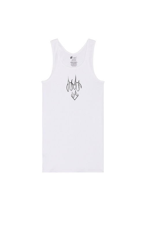 Shop Gothicmochas Flames Tank In White