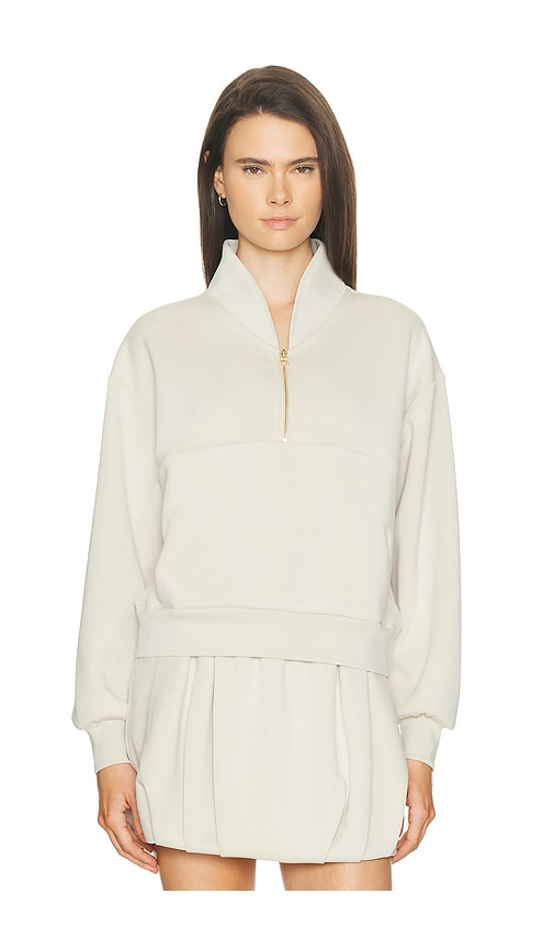 Gold Hinge Luxesoft Lounge Quarter Zip in Ivory. - size S (also in XS)