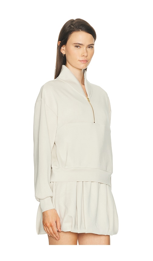  Gold Hinge Jersey Con Un Cuarto De Cremallera Luxesoft En Color Ivory Talla L  (también En M, S, Xs). 