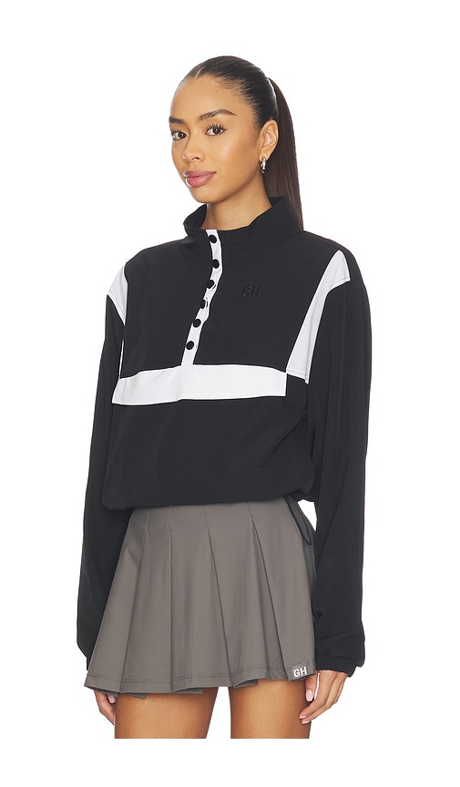  Gold Hinge Windbreaker In Cropped-länge Airglyde In Black. Größe S. Also In Xs, M, L, Xl. 