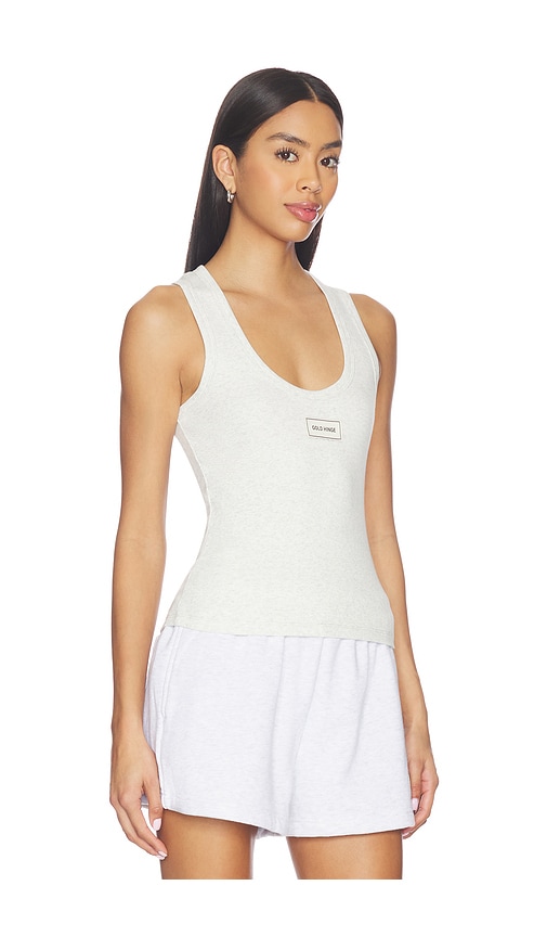  Gold Hinge Top De Tirantes De Algodón Acanalado Cotton Ribbed Tank Top En Color Gris Talla L  (también En M, S, Xl, Xs). 