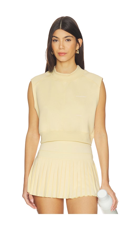Gold Hinge Mock Neck Sleeveless Top