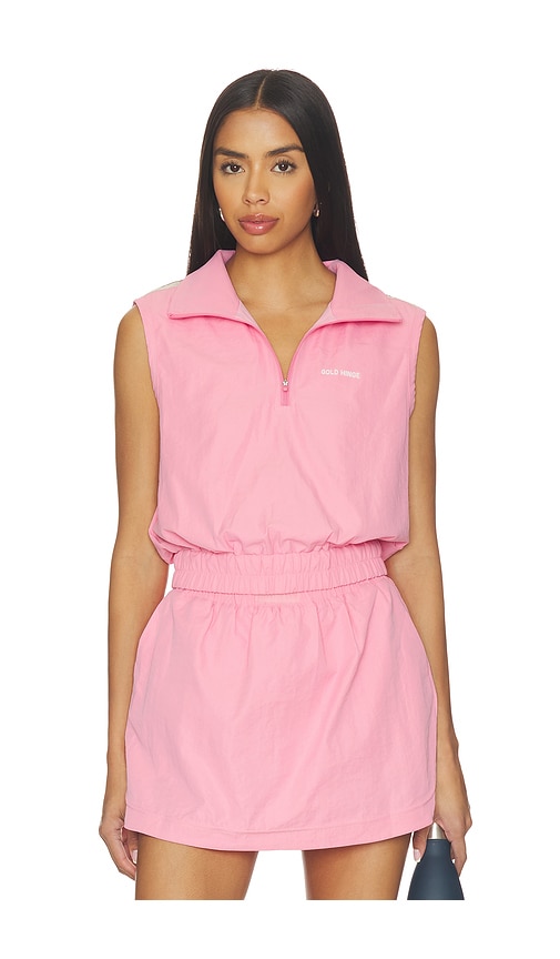 Gold Hinge Active Ease Half Zip in Pink. - size M (also in L)