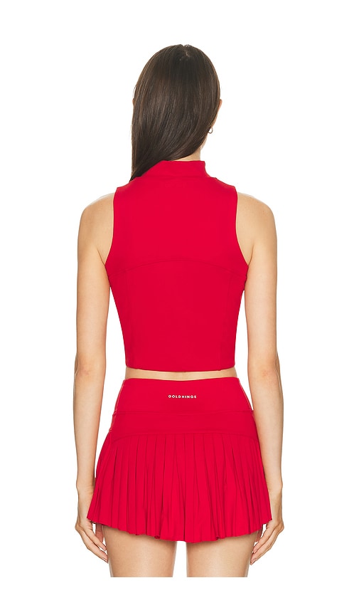  Gold Hinge Oberteil Mit Zipper Am Ausschnitt Day To Night In Red. Größe S. Also In Xs, M, L. 