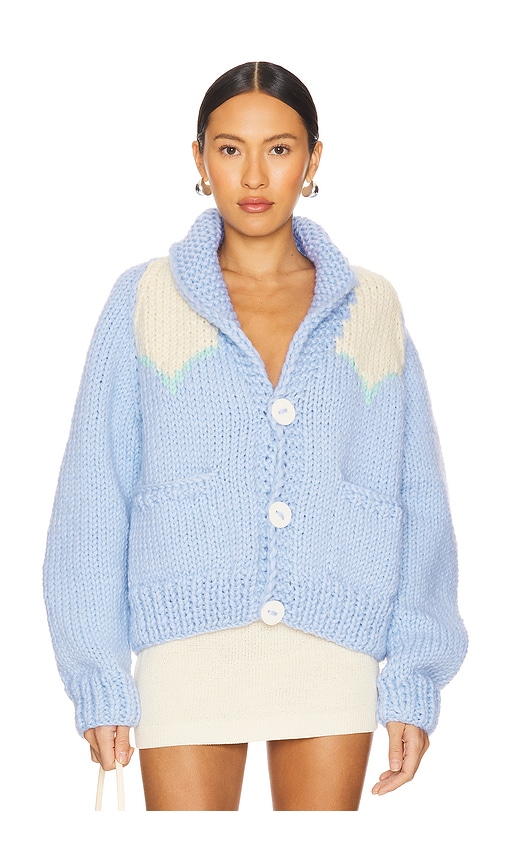 Yoke Cardi in Blue.