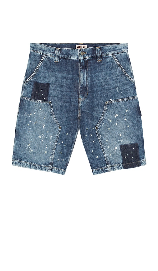 Guess Originals Panel Carpenter Short In Blue