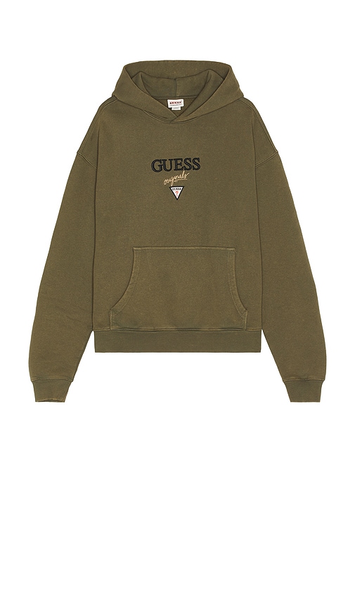 Guess Originals Baker Logo Hoodie In Olive