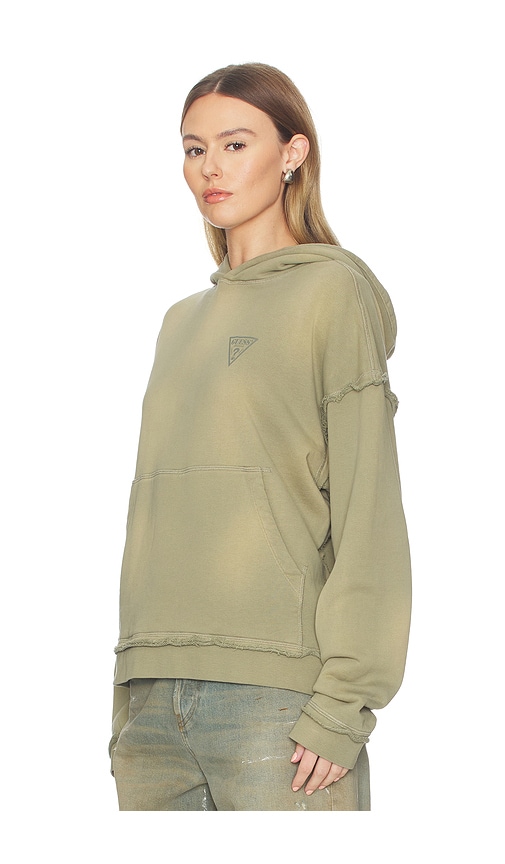  Guess Originals Sudadera Small Triangle Logo En Color Verde Salvia Talla L  (también En M, S, Xl/1x, Xs). 