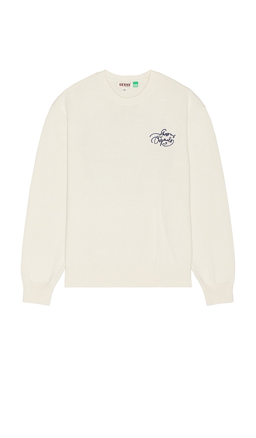 Shop Guess Originals Embellished Sweater In Cream