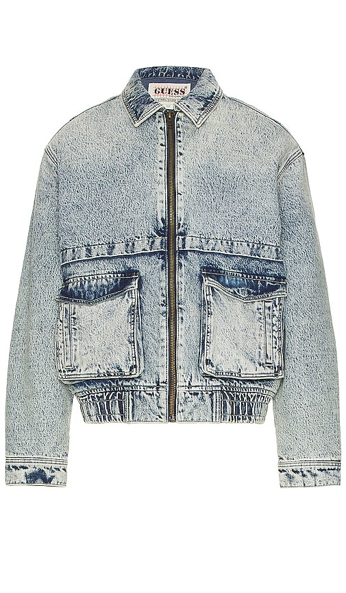 1950s 1960s jacket . vintage denim bomber jacket . size – bluefennel