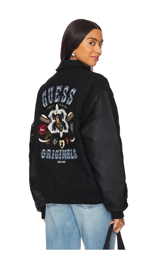 Guess letterman jacket sale