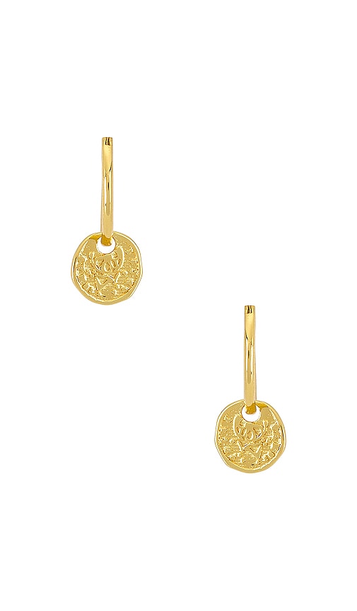 Ana Coin Huggie Earrings