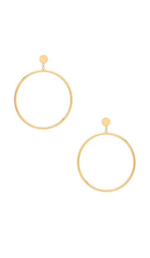 drop hoop earrings gold