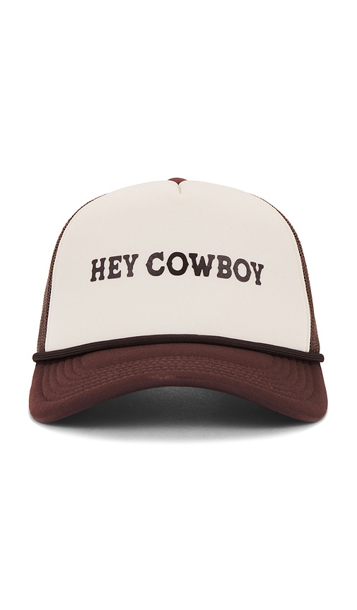 Shop Gigi Pip Hey Cowboy Foam Trucker Hat In 棕色