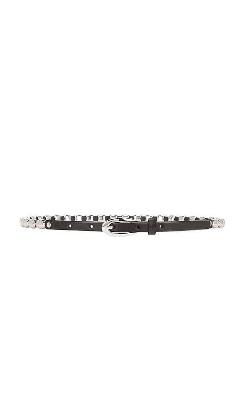 The Great X Stetson The Beaded Belt in Metallic Silver. - size L (also in M, S)