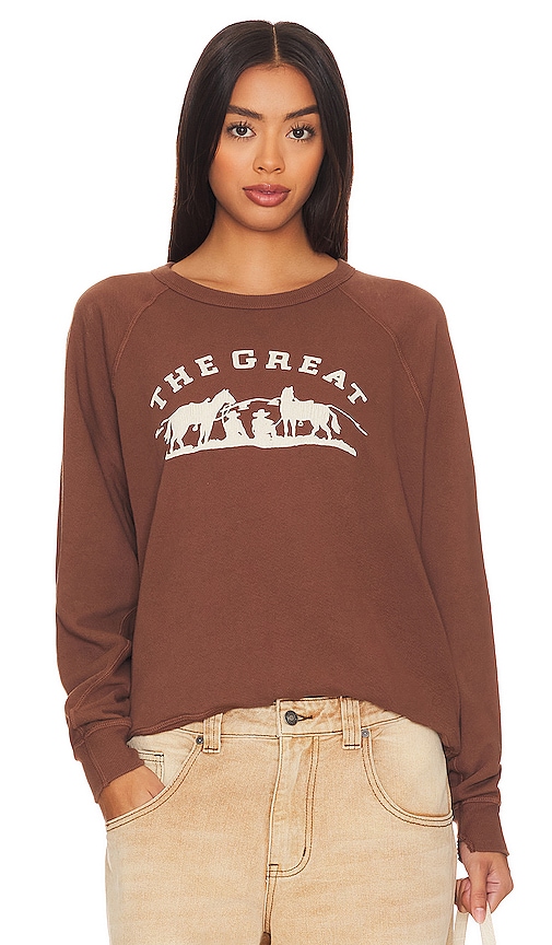 The Great The College Sweatshirt With Gaucho Graphic in Hickory