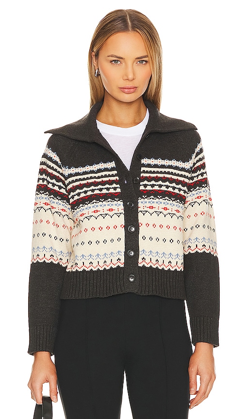 The Great The Scholar Cardigan in Shadow Fair Isle