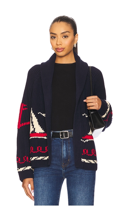 The Great Sailboat Lodge Cardigan in Dark Navy