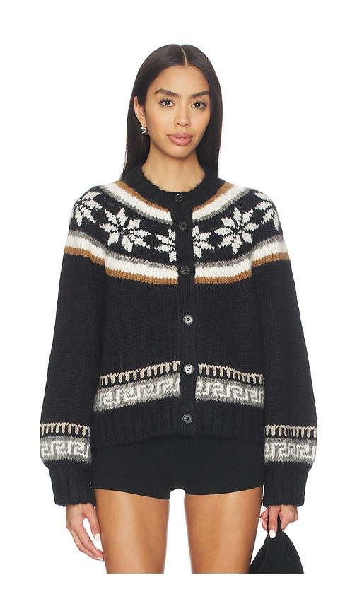 The Great The Snowflake Ice Rink Cardigan in Black
