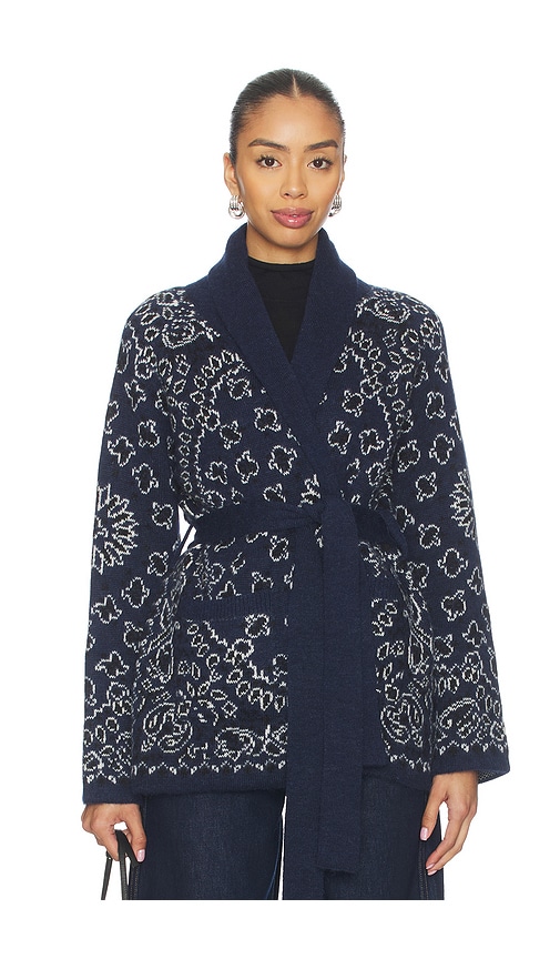 The Great The Bandana Riding Cardigan in Navy | REVOLVE