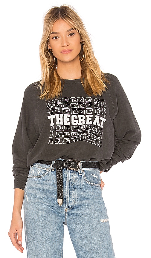 the great college sweatshirt washed black