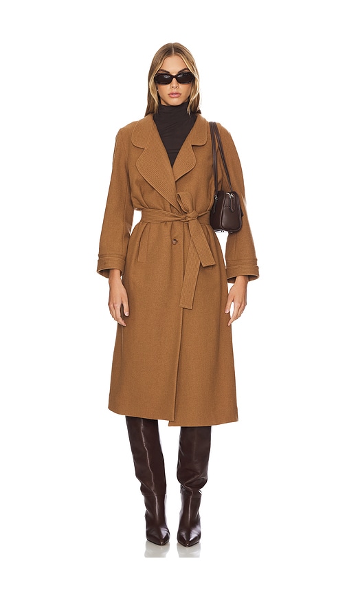 The Great The Trapunto Trench Coat in Camel