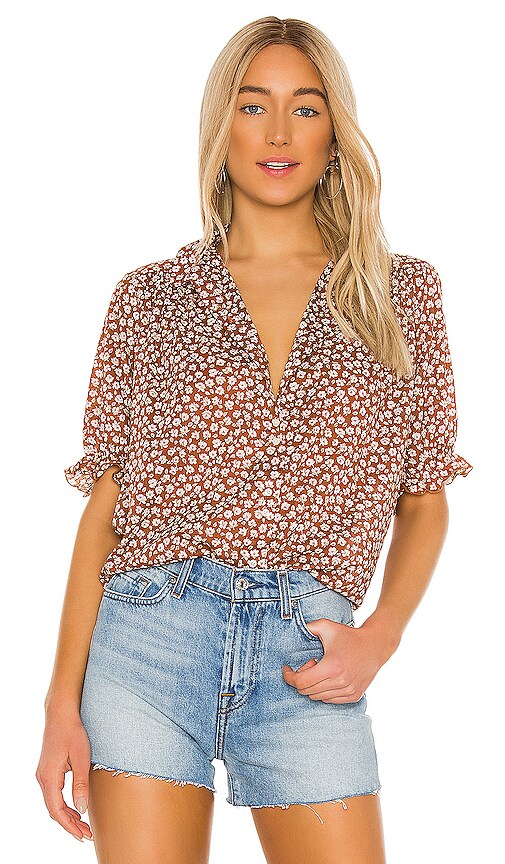 The Great The Kerchief Blouse in Sweet Tee Floral
