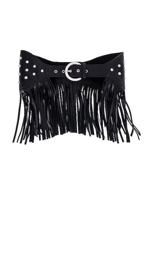 GRLFRND/Revolve  Junie Leather Fringe Belt NWT GRLFRND Khatoon Fringe Belt – La Femme ROJE main image 4