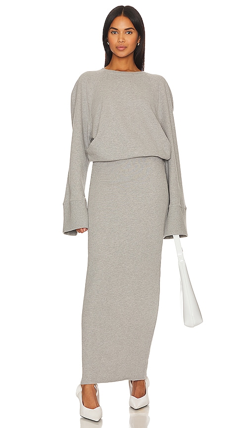 Grlfrnd The Femme Sweatshirt Dress In Grey