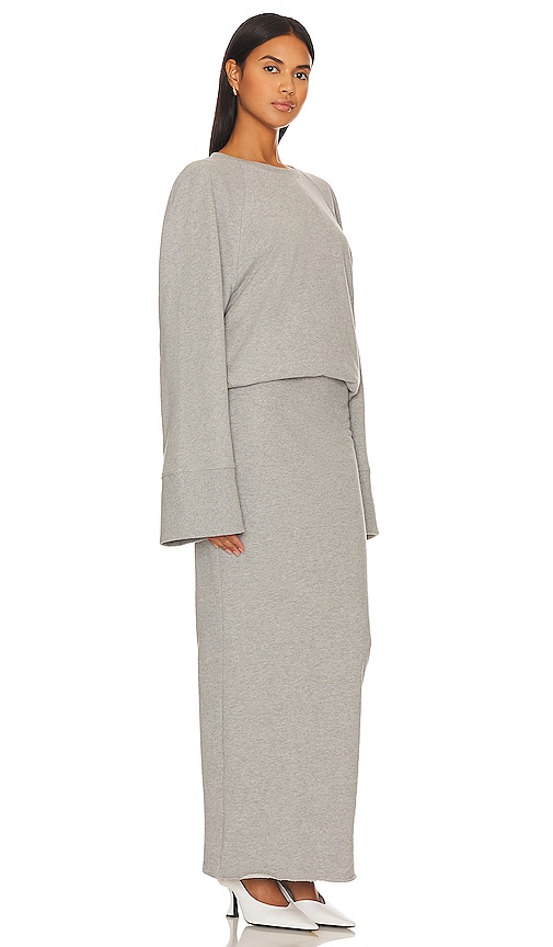 Shop Grlfrnd The Femme Sweatshirt Dress In Grey