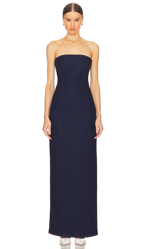 GRLFRND Lena Column Dress in Rinse
