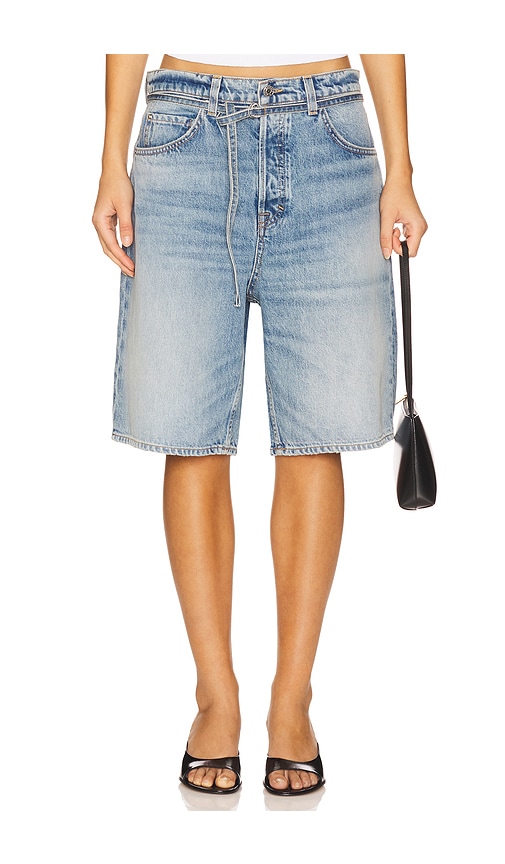 Taylor Oversized Belted Jort in Blue. - size XS (also in L, M, S, XL, XXS)