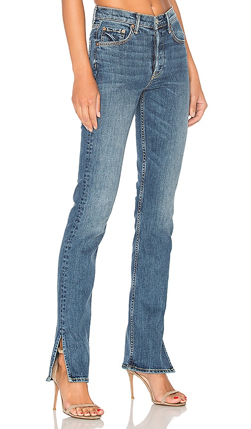 split ankle jeans