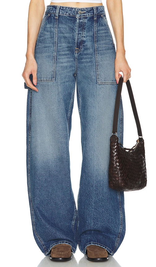 Shop Grlfrnd Paola Barrel Leg Jean In Blue