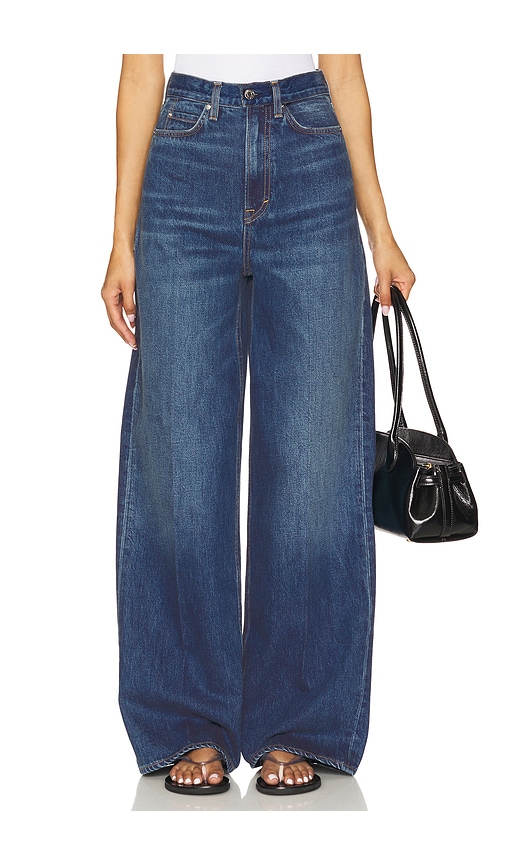 Rey High Rise Wide in Blue. - size 31 (also in 23, 24, 25, 26, 27, 28, 29, 30, 32)